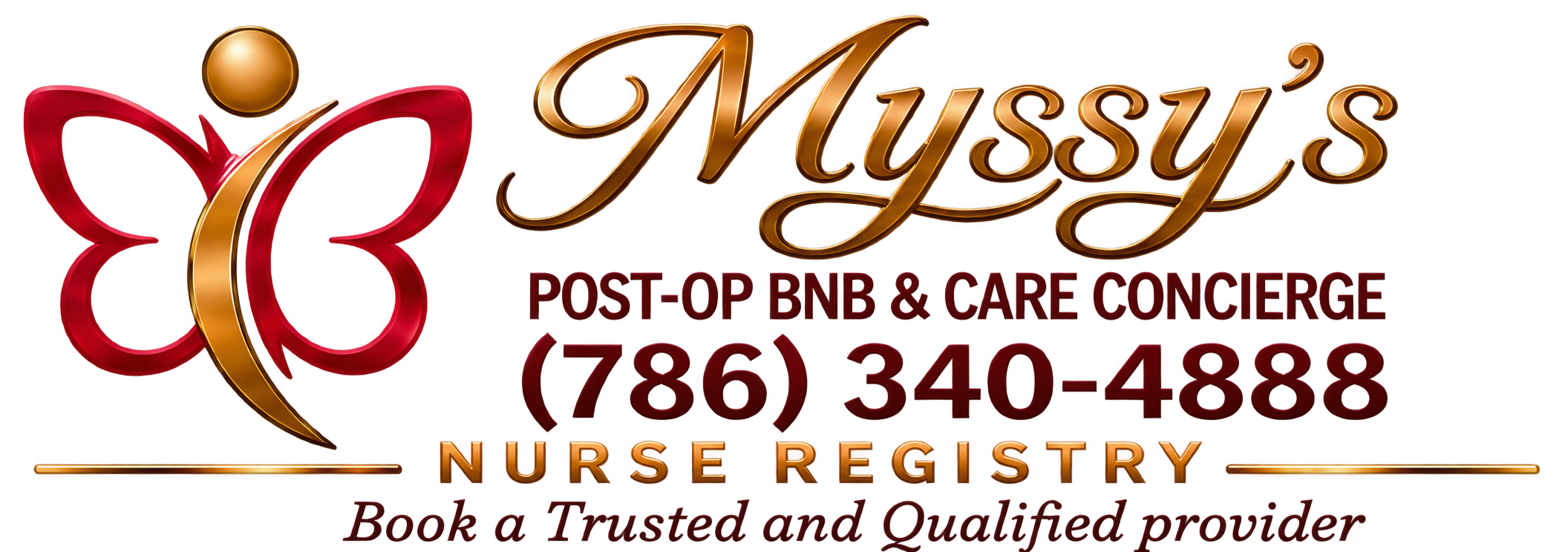 Myssy's Post-Op BNB & Care Concierge, Nurse Registry. Call (786) 340-4888.